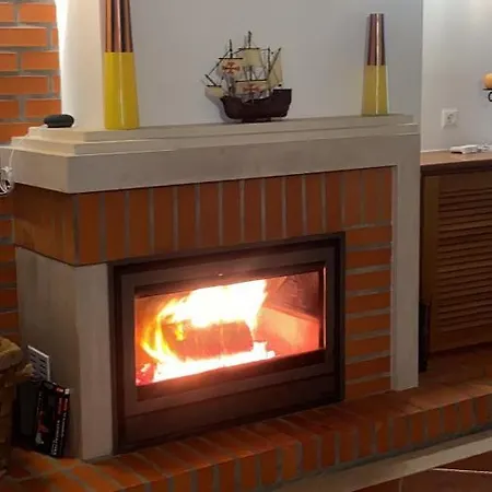 Salt Water Pool With Fireplace Sweet